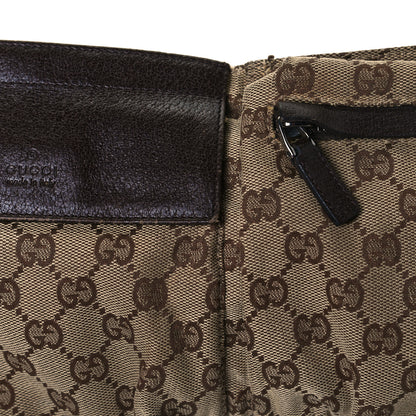 Gucci GG Monogram Double Pocket Belt Bag Dark Brown 30 of 39