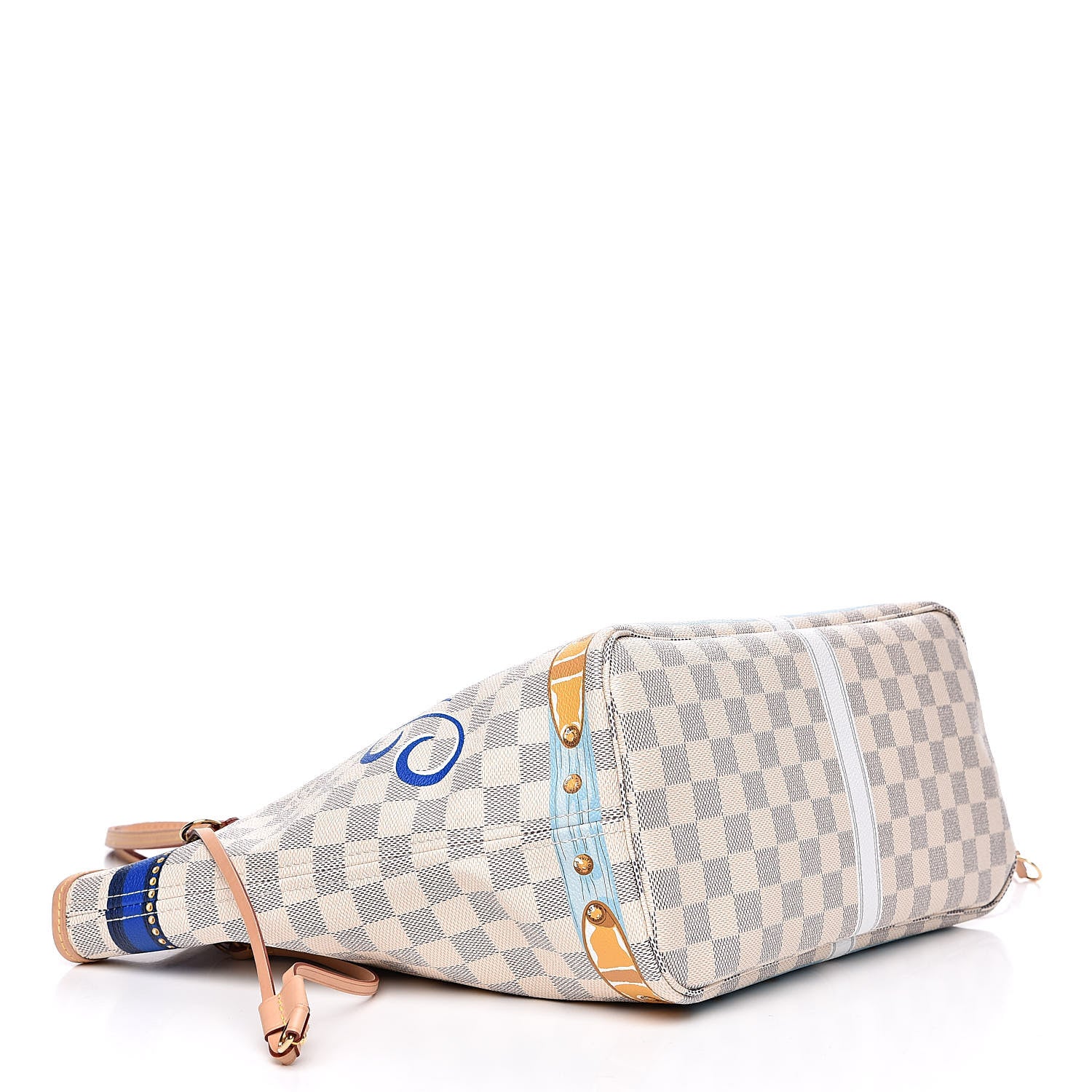 Louis Vuitton Damier Azur Summer Trunks Mykonos Neo Neverfull MM 4 of 14