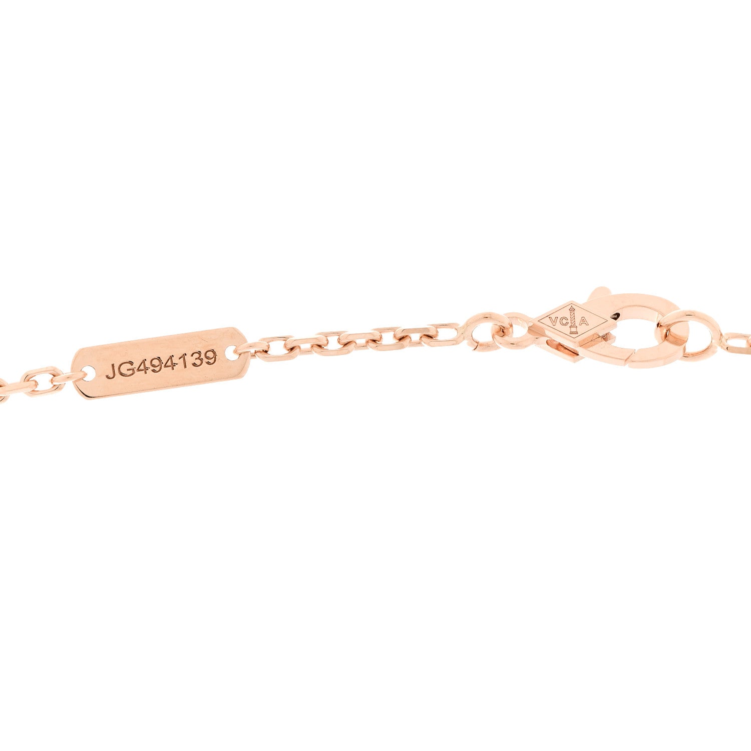 Van Cleef & Arpels 18K Rose Gold Diamond Small Frivole Pendant Necklace 4 of 6
