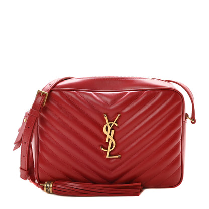 Saint Laurent Calfskin Matelasse Monogram Lou Camera Bag Eros Red 1 of 10