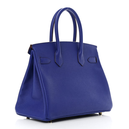 Hermes Epsom Horseshoe Birkin 30 Bleu Electrique Rose Pourpre 3 of 14