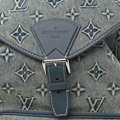 Louis Vuitton Monogram Denim Washed 3D Montsouris Backpack Blue 7 of 11