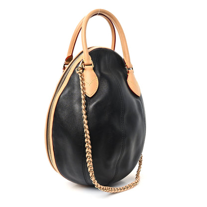 Louis Vuitton Monogram Braided Egg Bag Black 3 of 9