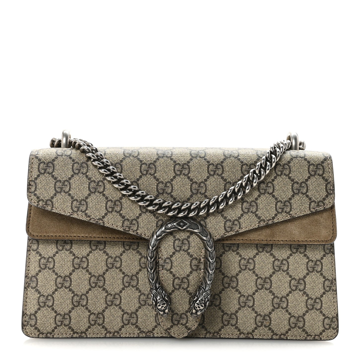 GG Supreme Monogram Small Dionysus Shoulder Bag Taupe