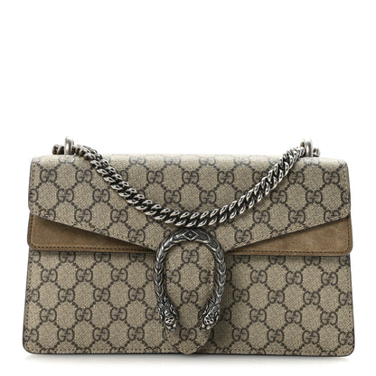 Gucci GG Supreme Monogram Small Dionysus Shoulder Bag Taupe 1 of 10