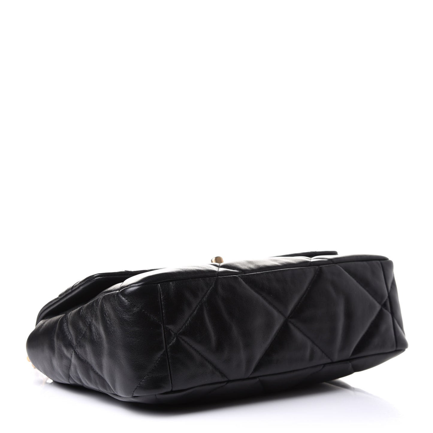 Lambskin Quilted Large Chanel 19 Flap Black