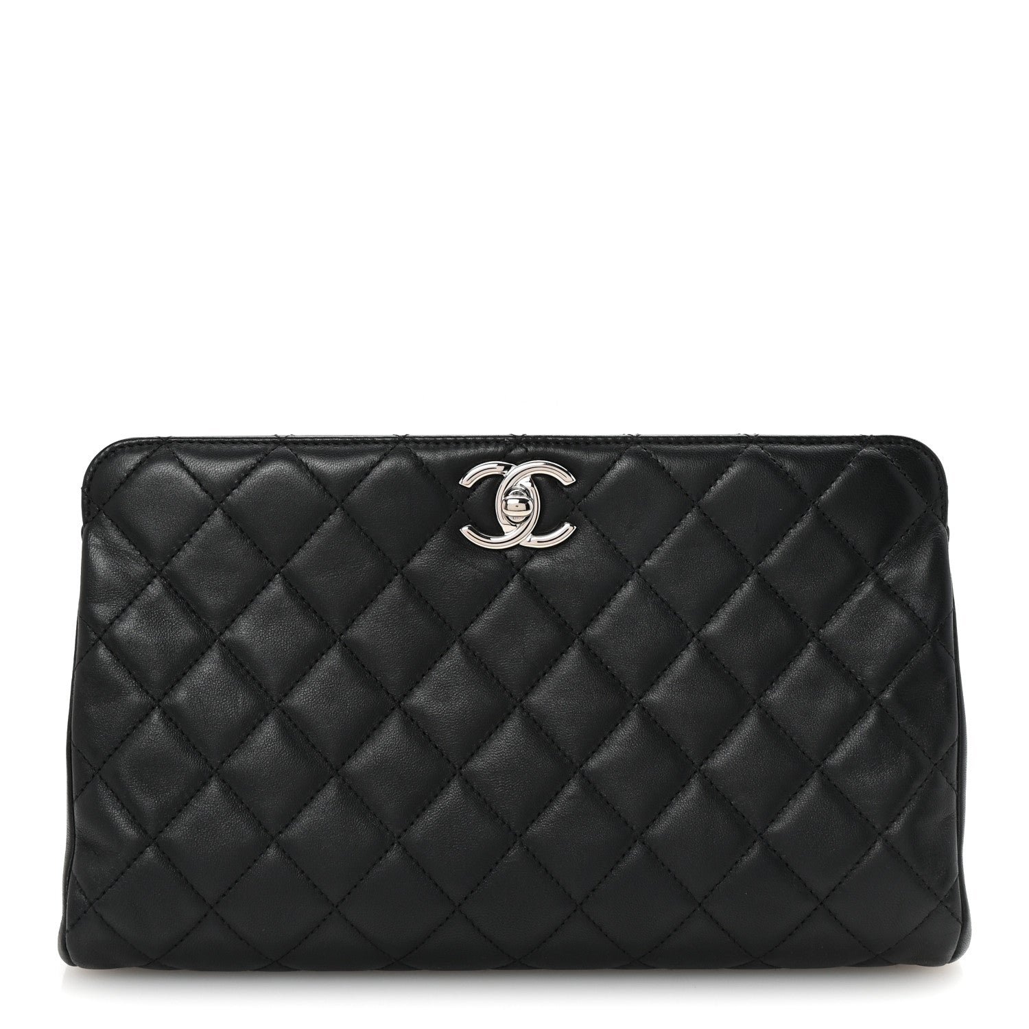 Chanel Lambskin Quilted Clutch Black 1 of 7