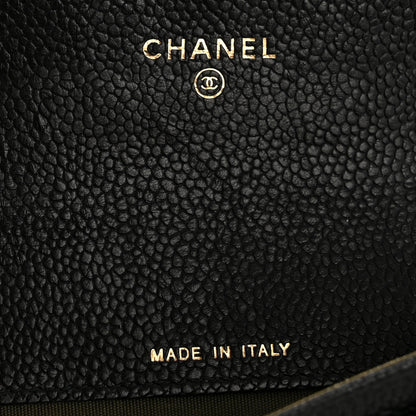Chanel Caviar Quilted Boy Flap Card Holder Black 6 of 10