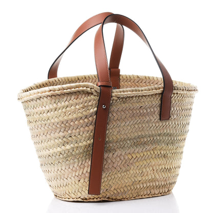 Loewe X MY NEIGHBOR TOTORO Raffia Dust Bunnies Basket Tote Bag Black Tan 2 of 4