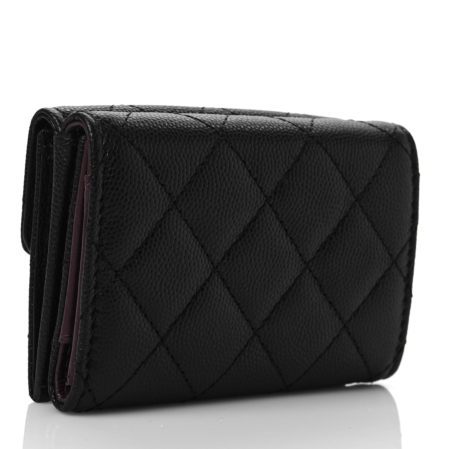 Chanel Caviar Quilted Double Flap Wallet Black 3 of 8