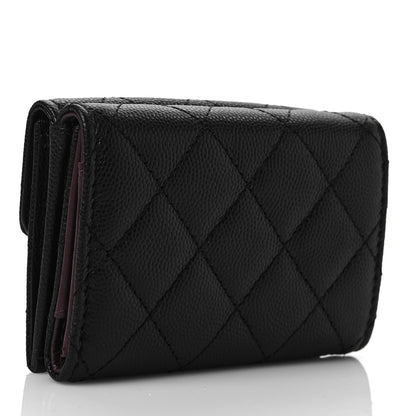 Chanel Caviar Quilted Double Flap Wallet Black 3 of 8