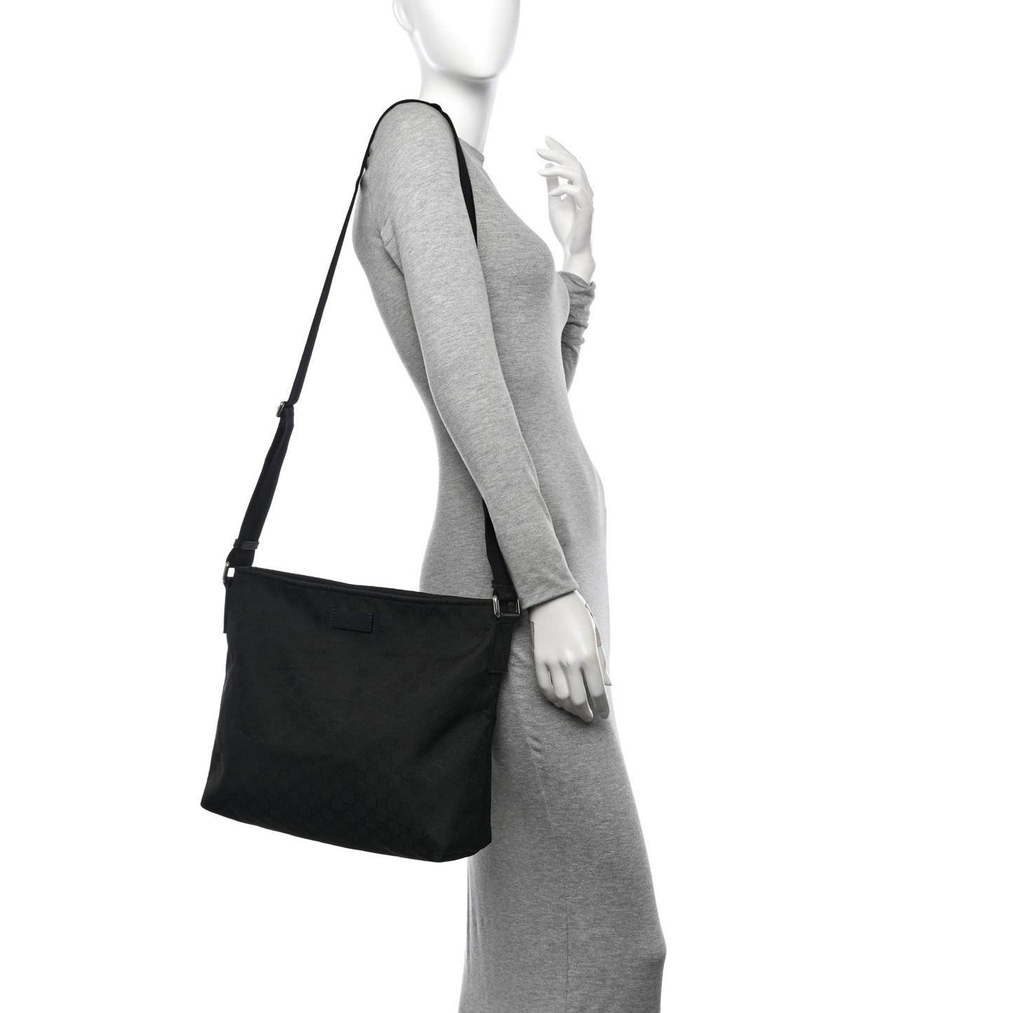 Nylon Monogram Large Messenger Black