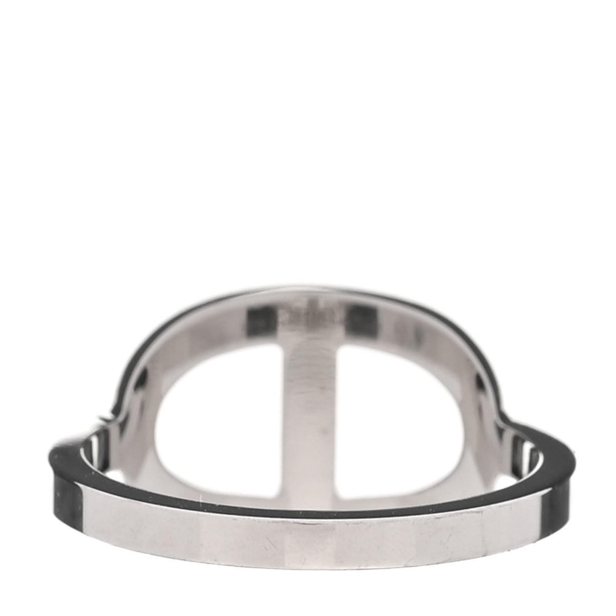18K White Gold Diamond MM Chaine d'Ancre Contour Ring 52 6