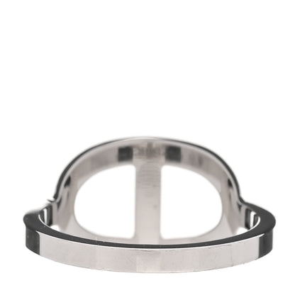 Hermes 18K White Gold Diamond MM Chaine d'Ancre Contour Ring 52 6 3 of 6