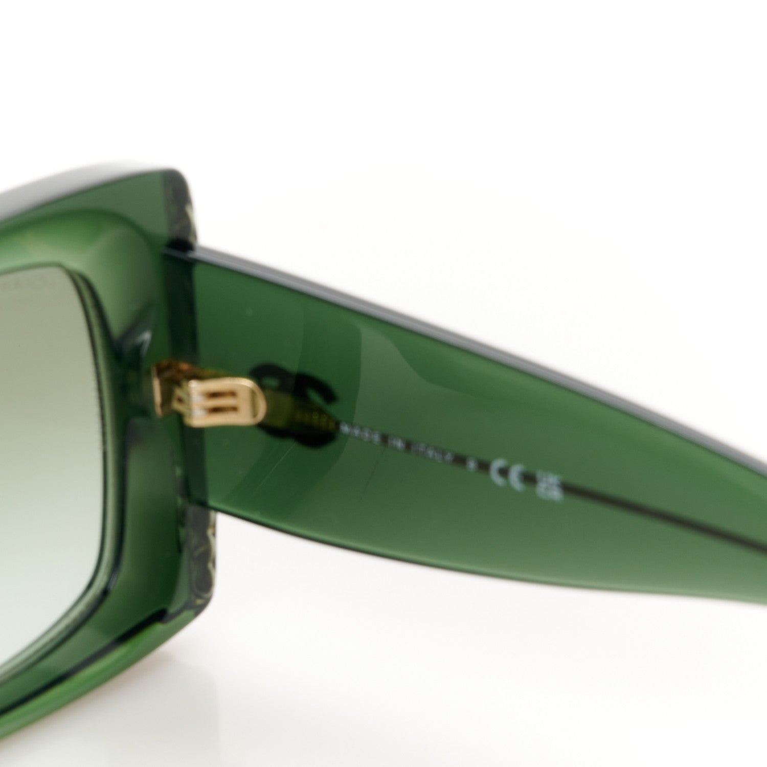 Chanel Acetate Pearl Rectangle Sunglasses 5480-H Dark Green 6 of 8