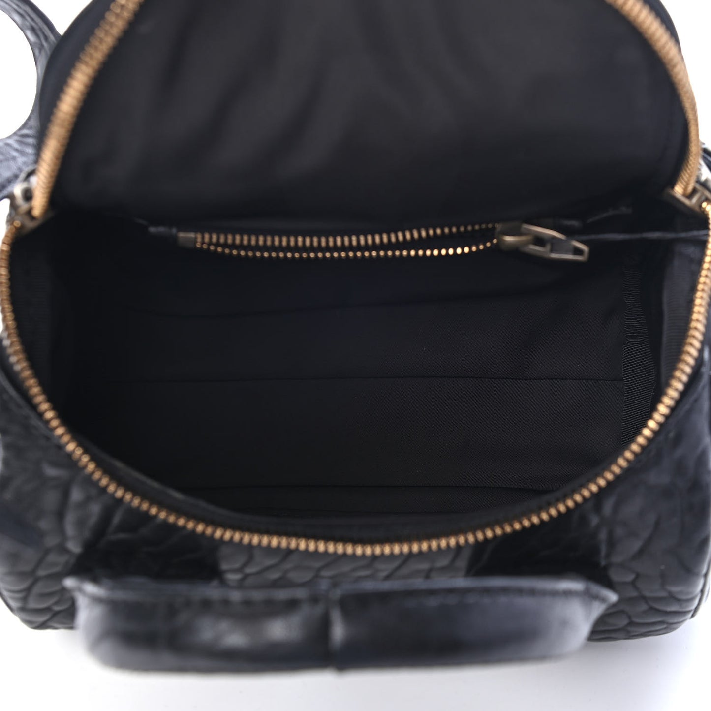 Pebbled Lambskin Mini Rockie Black Antique Brass Hardware