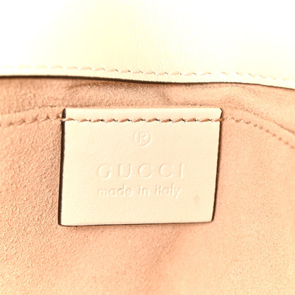 Gucci Calfskin Matelasse Mini GG Marmont Shoulder Bag White 6 of 12