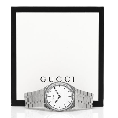 Gucci Stainless Steel Diamond Bezel 34mm 25H Quartz Watch 5 of 5