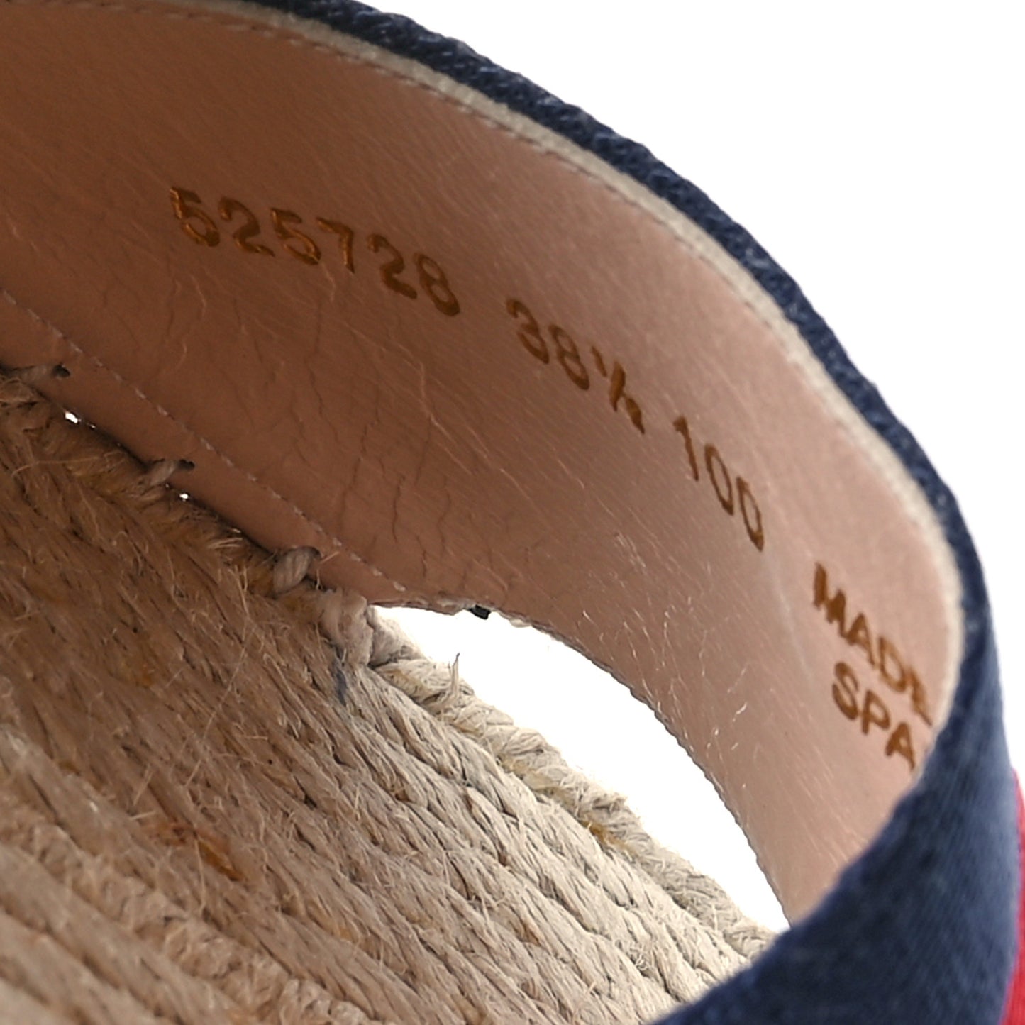 Canvas Sylvie Web Ankle Wrap Espadrille Wedge Sandals 38.5 Mystic White Hibiscus Red Maritime