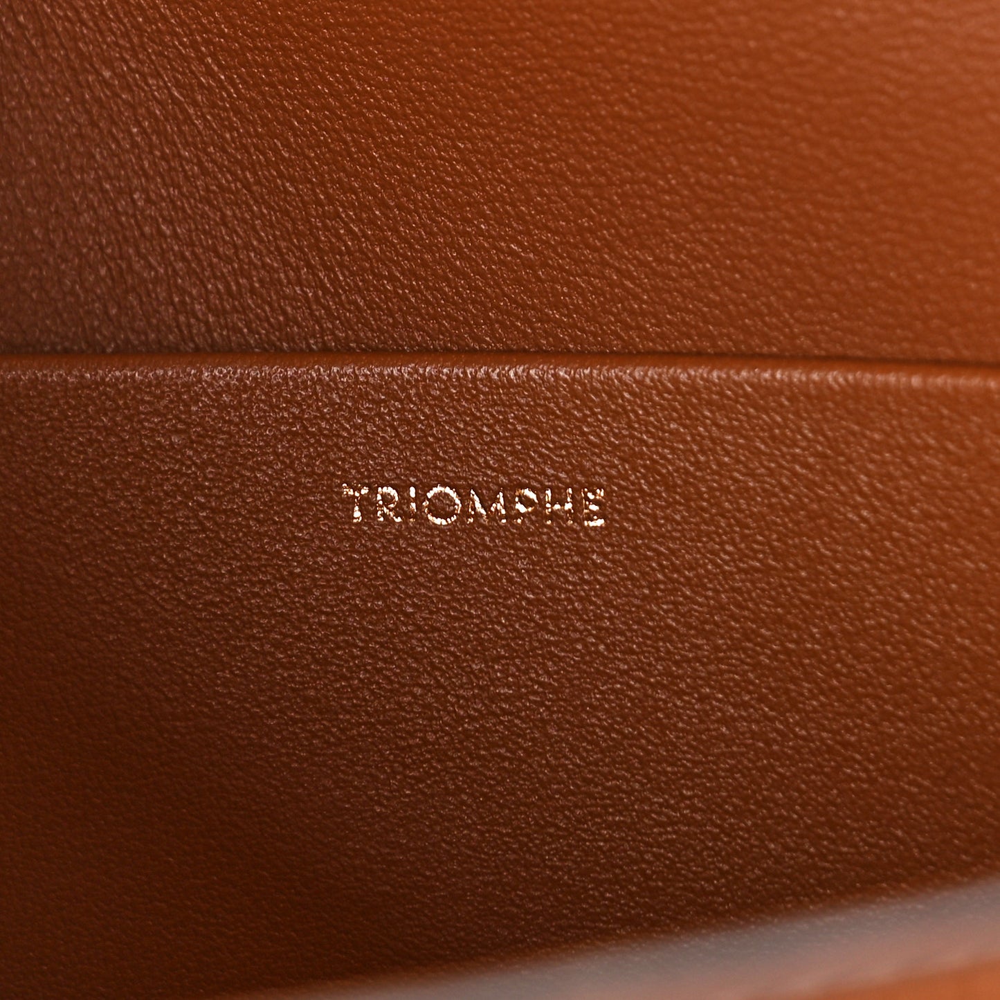 Natural Calfskin Triomphe Shoulder Bag Tan