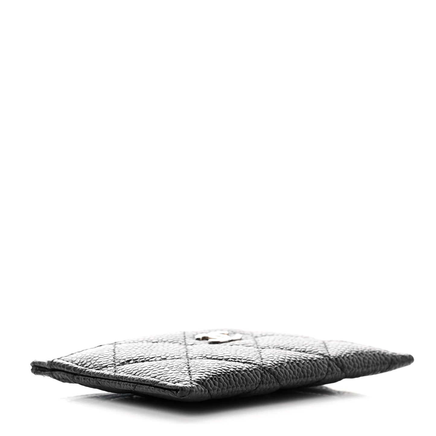 Caviar Quilted Card Holder Black