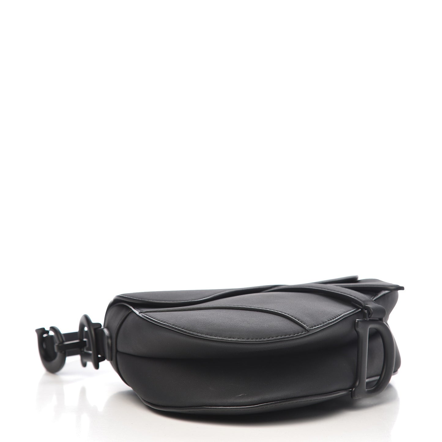 Ultra Matte Calfskin Saddle Bag Black