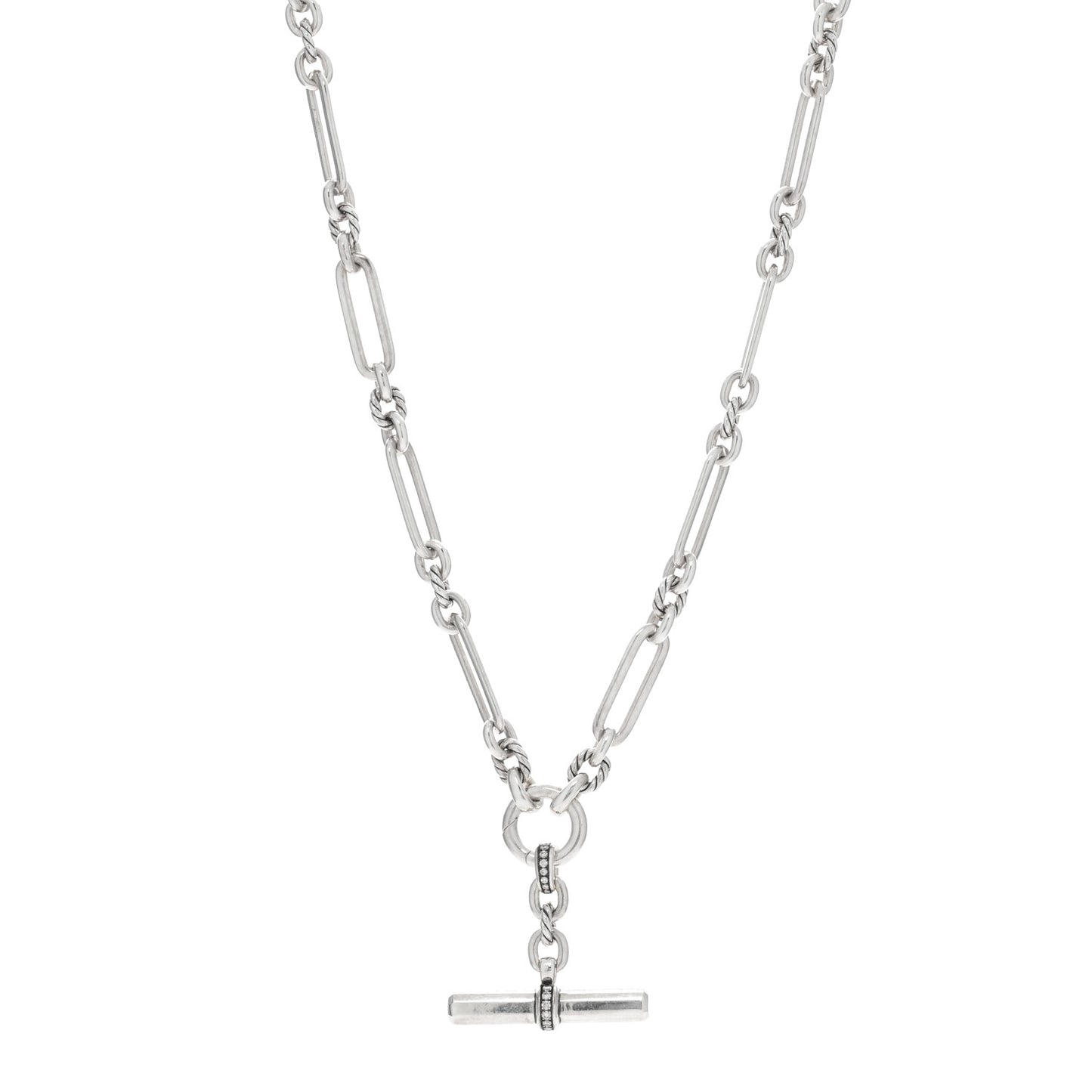 Sterling Silver Diamond Small Lexington Chain Necklace