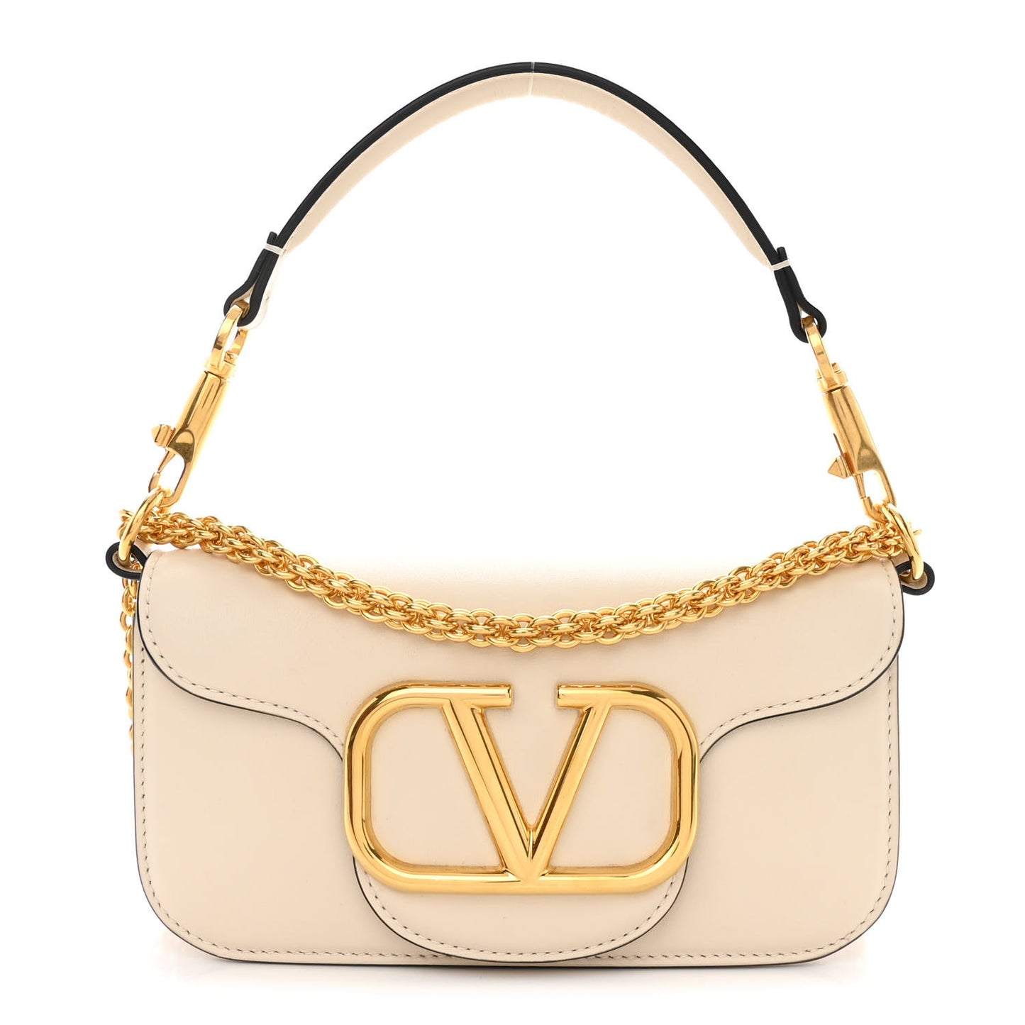 Calfskin Vlogo Small Loco Shoulder Bag Light Ivory