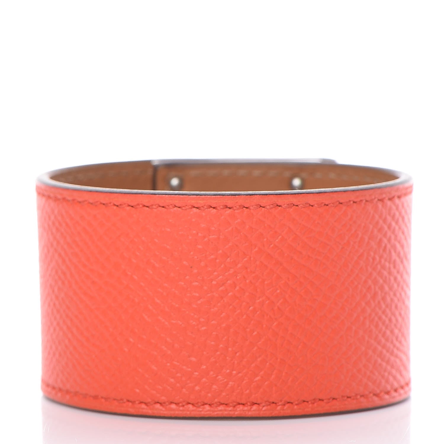 Hermes Epsom Kelly Dog Bracelet Orange Poppy 3 of 6