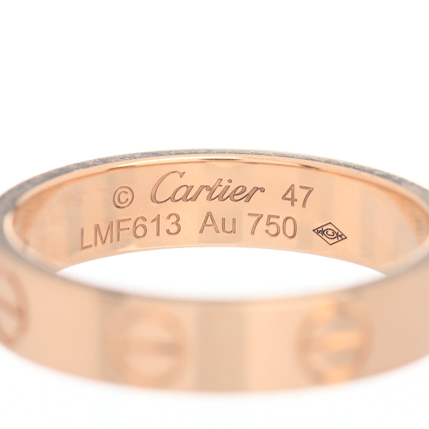 Cartier 18K Yellow Gold 3.5mm LOVE Wedding Band Ring 47 4 4 of 5
