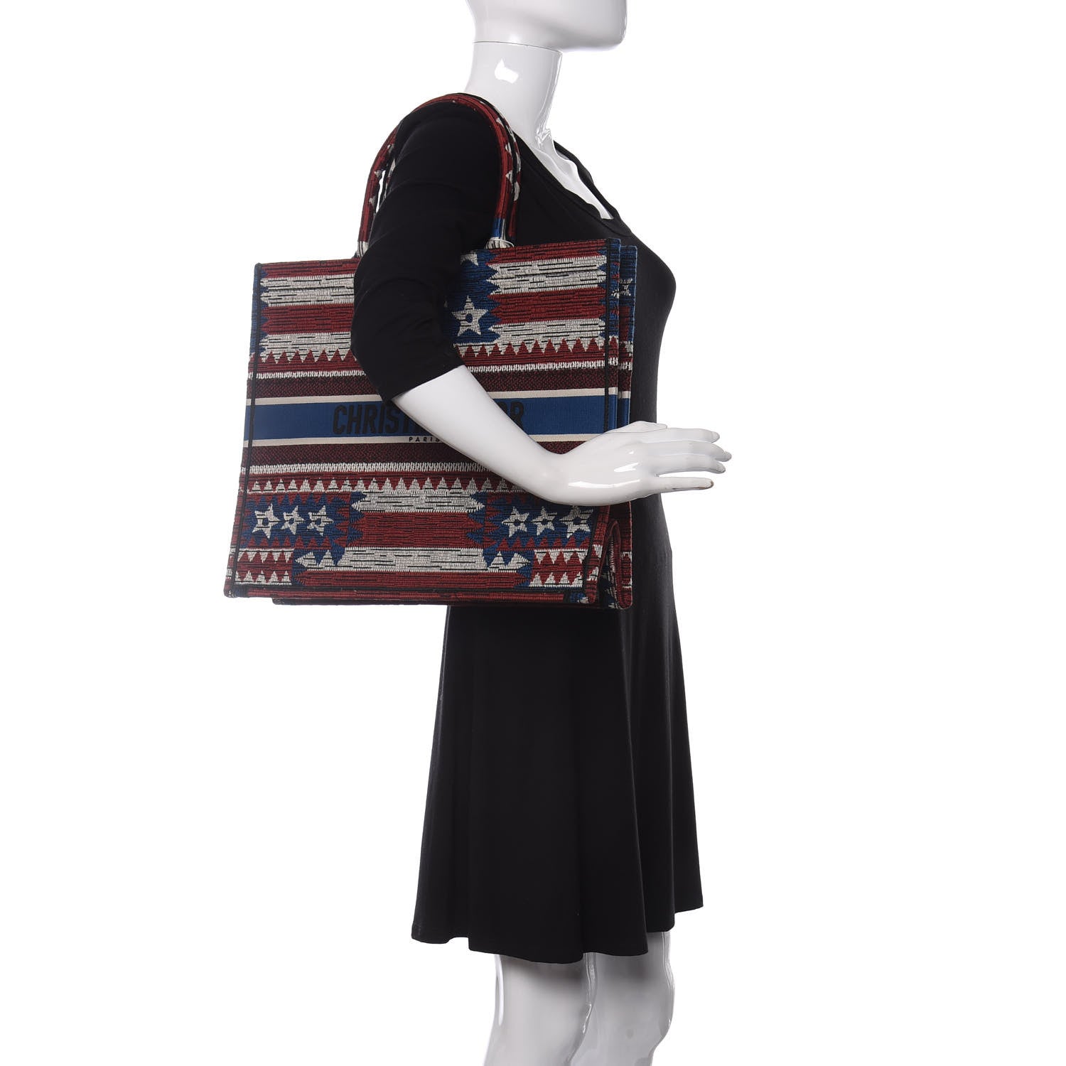 Christian Dior Canvas Embroidered Exclusive US Book Tote Multicolor 2 of 13