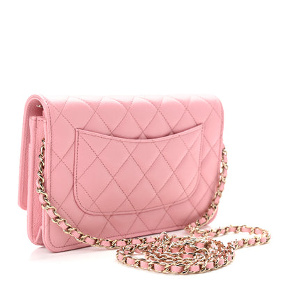 Chanel Caviar Quilted Wallet on Chain WOC Light Pink 2 of 11