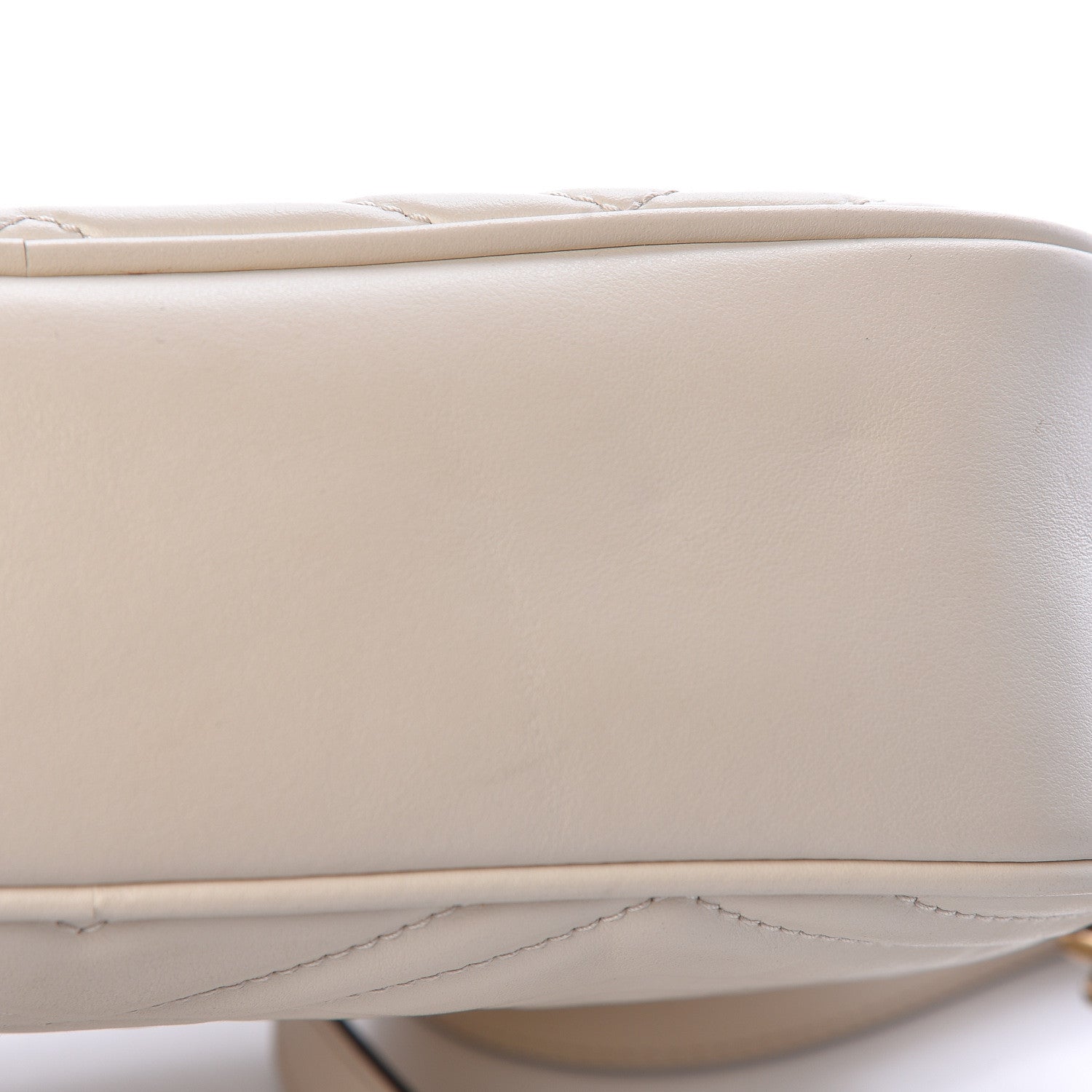 Gucci Calfskin Matelasse Small GG Marmont Chain Shoulder Bag White 11 of 12