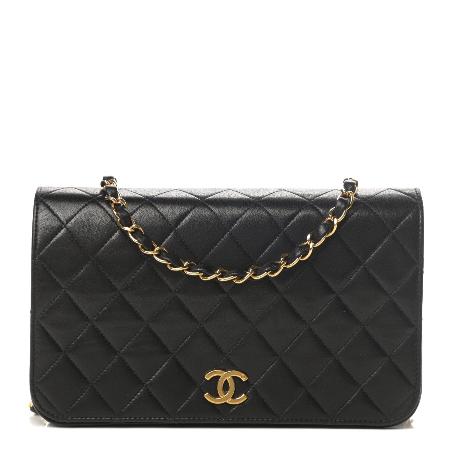 Chanel Lambskin Quilted Small Single Flap Black 1 of 16