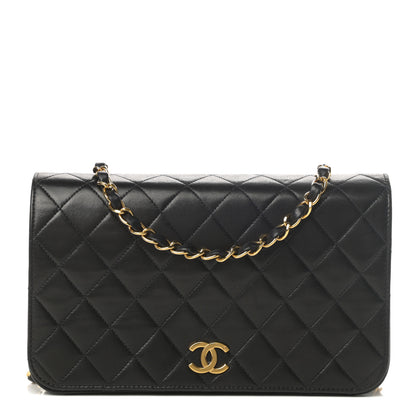 Chanel Lambskin Quilted Small Single Flap Black 1 of 16