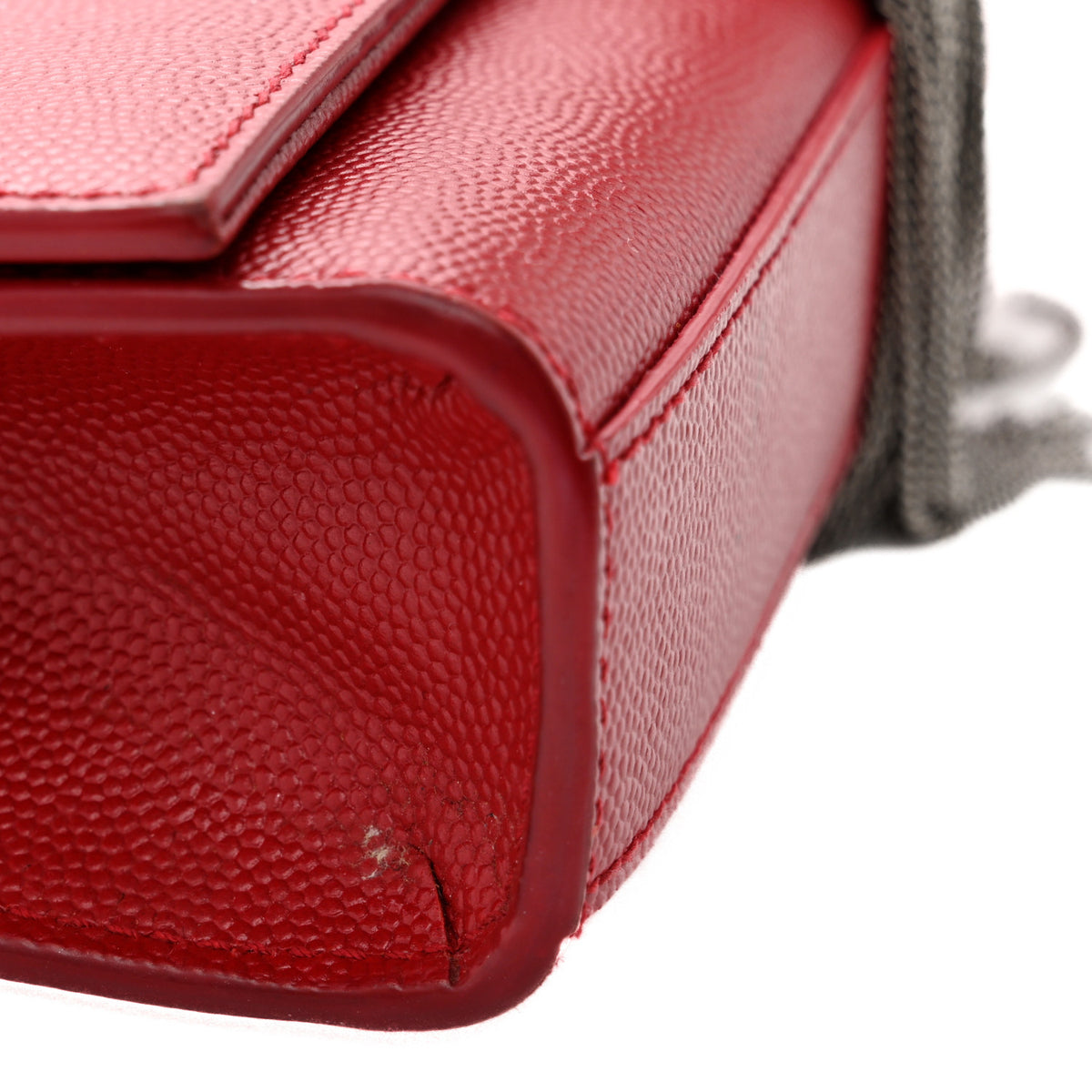 Grain De Poudre Small Classic Monogram Kate Tassel Satchel Red