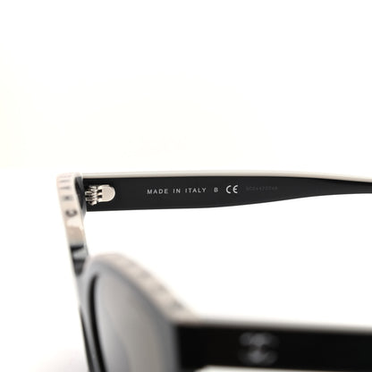 Chanel Acetate CC Butterfly Sunglasses 5414 Black Beige 6 of 9