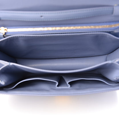 Celine Spazzolato Calfskin Medium Classic Box Flap Bag Porcelain 5 of 12
