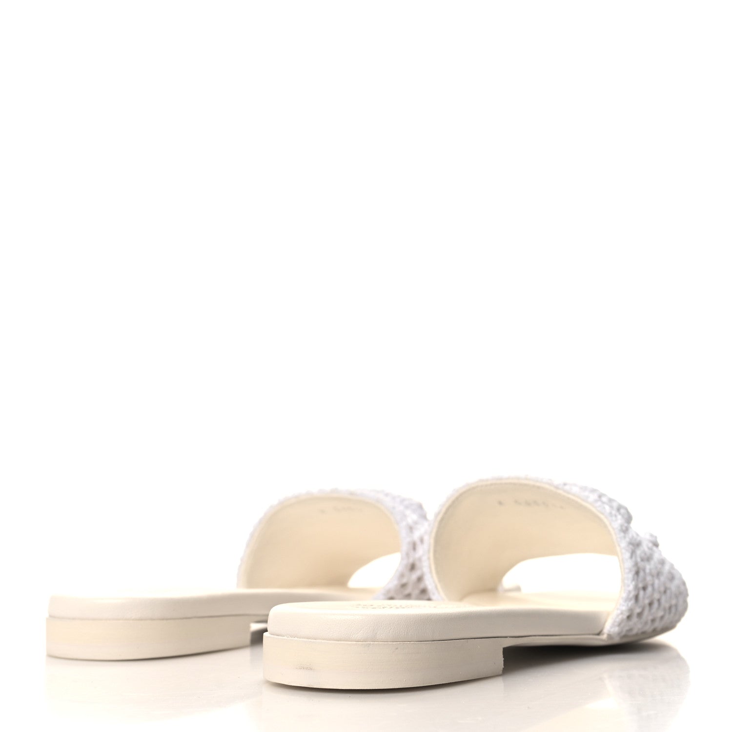 Chanel Crochet CC Mules Sandals 38 White 4 of 10