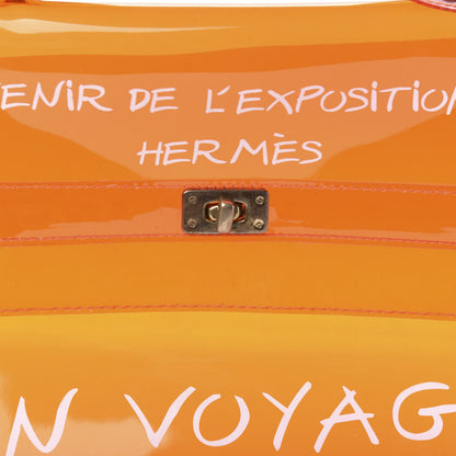 Hermes Vinyl Souvenir De L'Exposition Kelly Orange 7 of 7