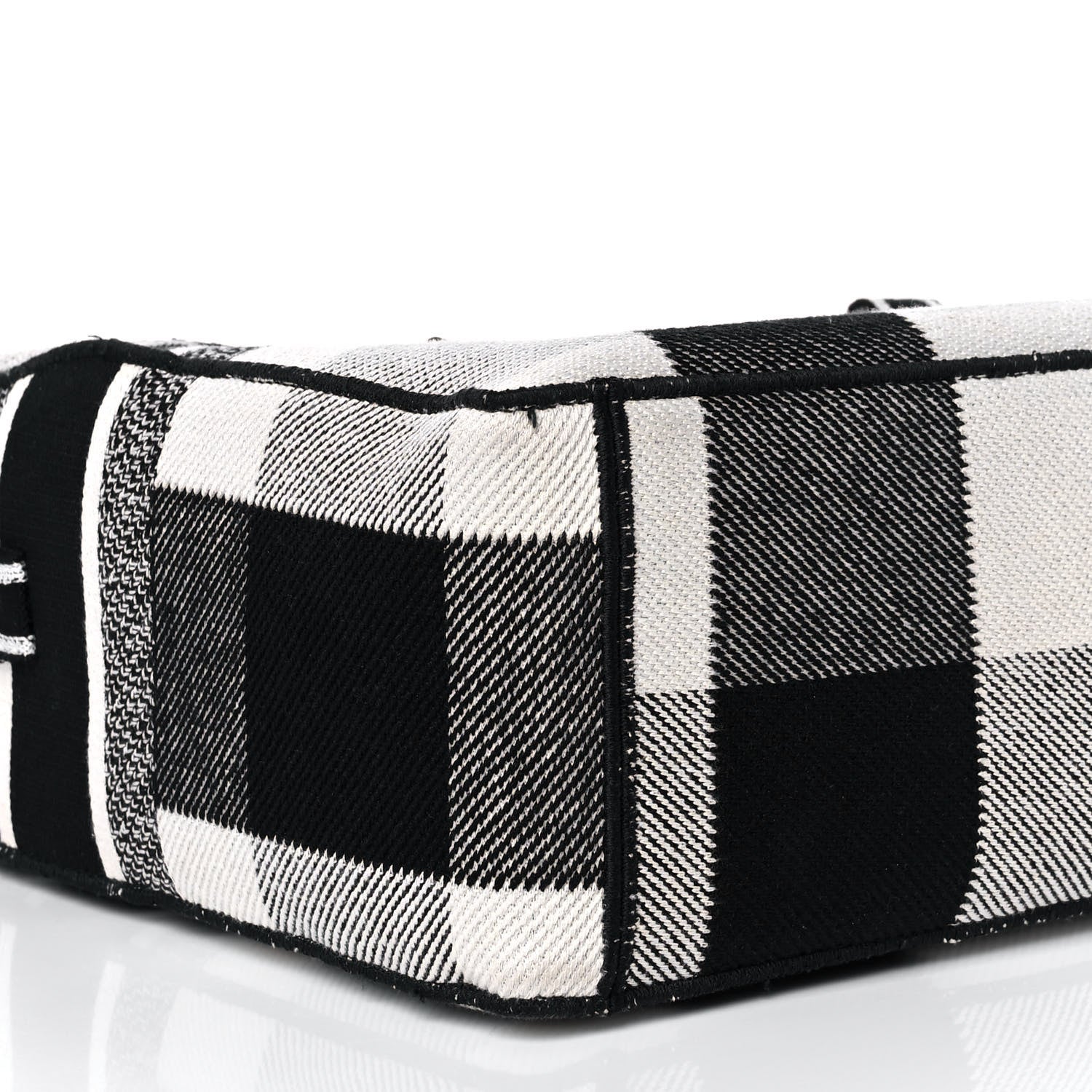 Christian Dior Canvas Tartan Diorcamp Messenger Black White 8 of 9