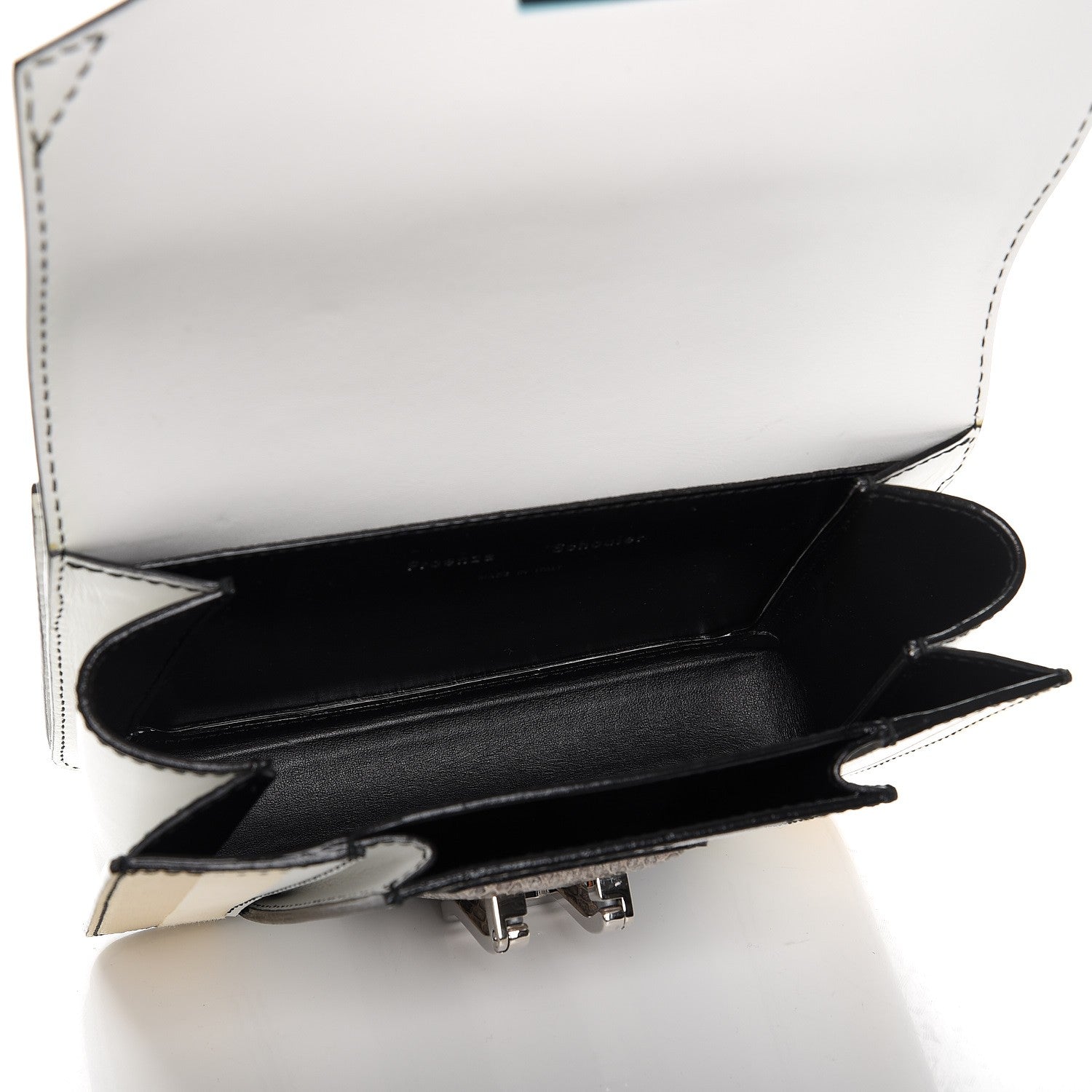Proenza Schouler Elaphe Ayers Hava Clutch White Beige Silver 5 of 7