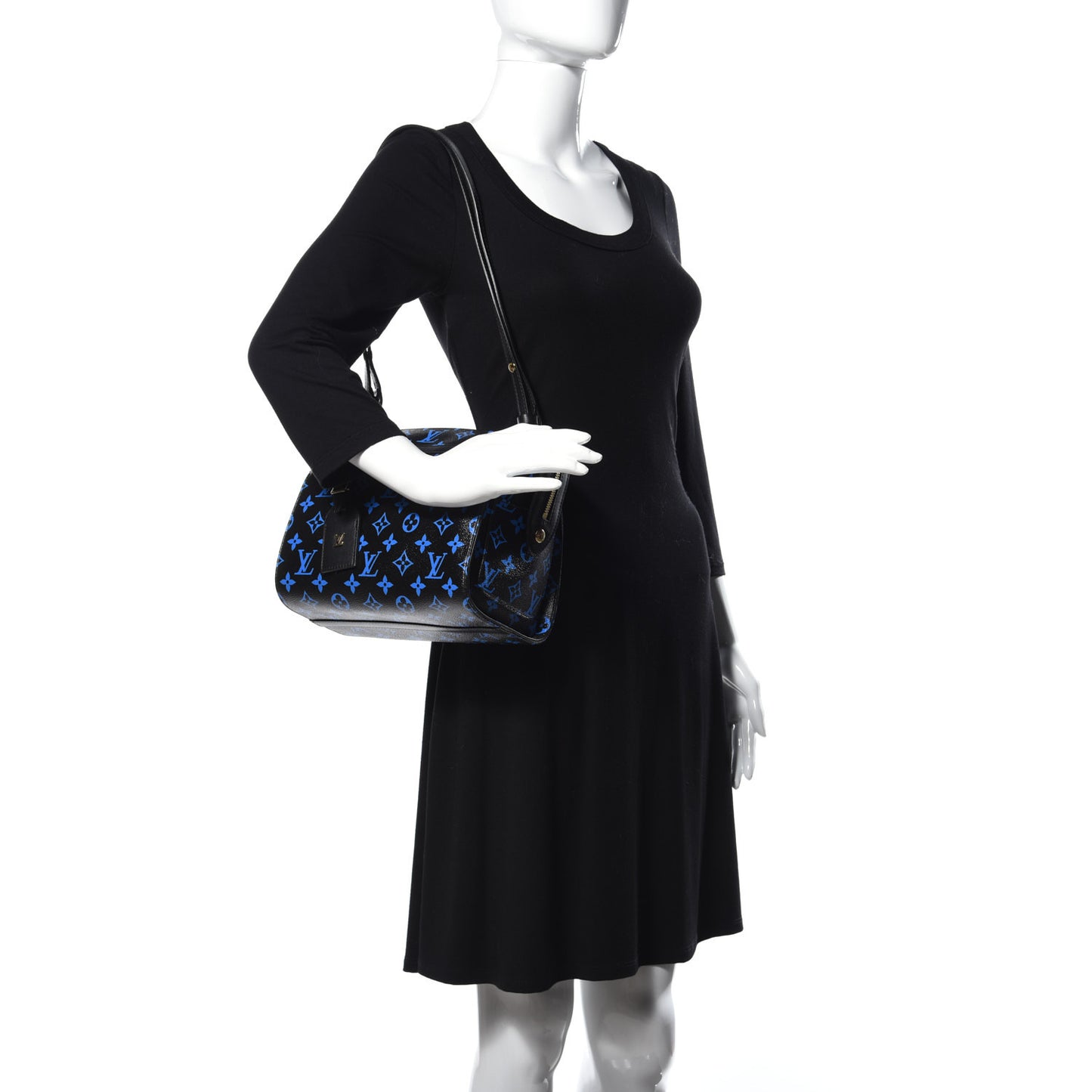 Colored Monogram Speedy Amazon PM Blue Black