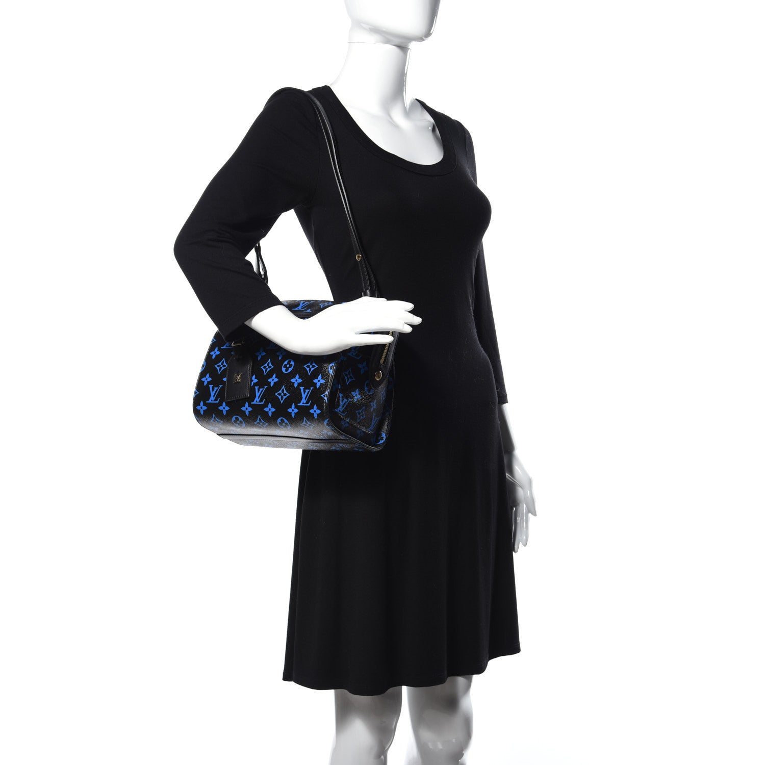 Louis Vuitton Colored Monogram Speedy Amazon PM Blue Black 2 of 16