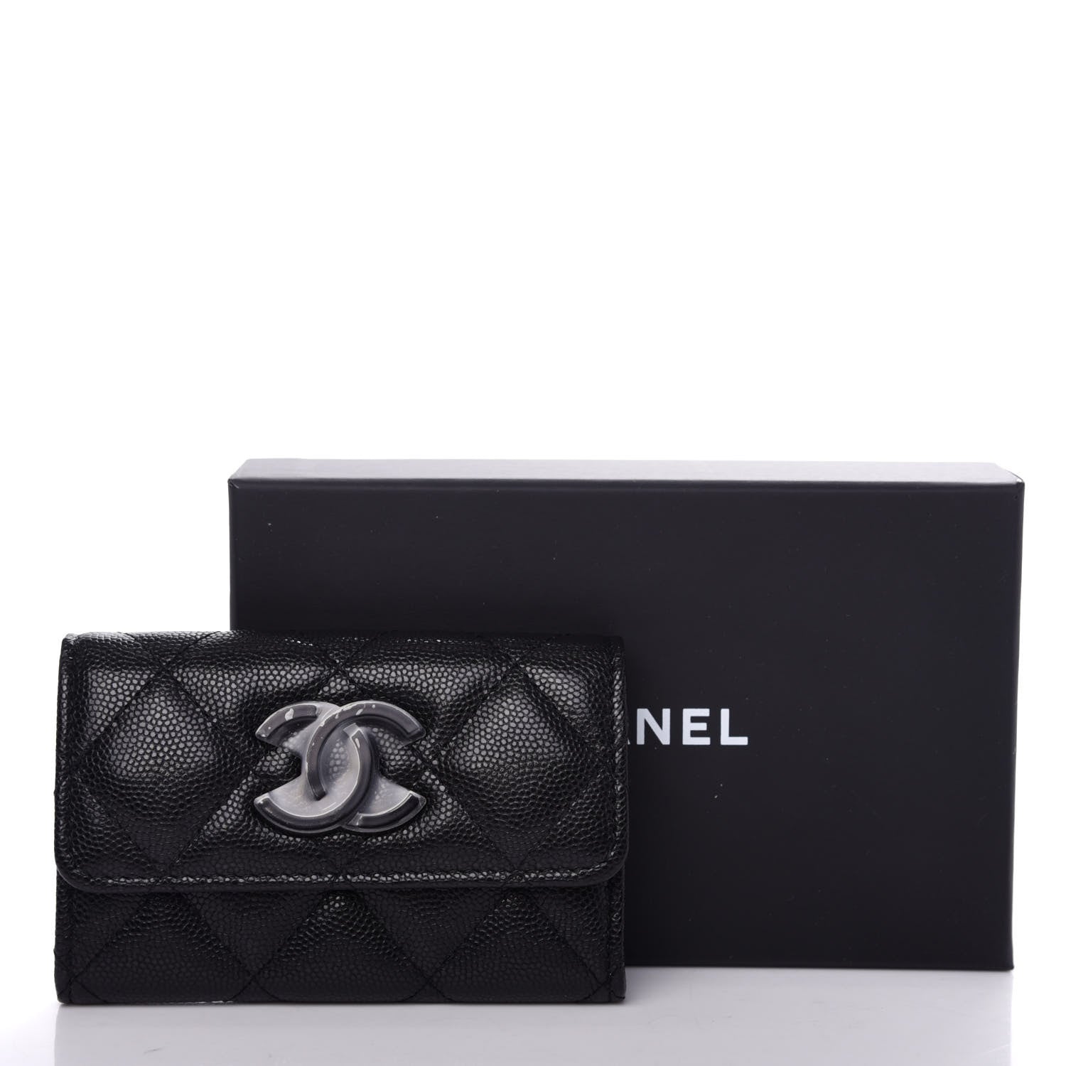 Chanel Caviar Quilted My Everything Flap Card Holder Black 9 of 9