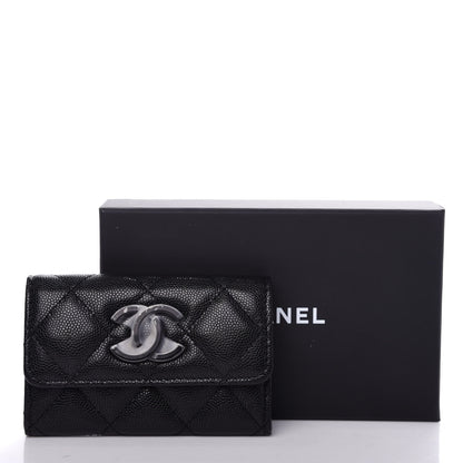 Chanel Caviar Quilted My Everything Flap Card Holder Black 9 of 9