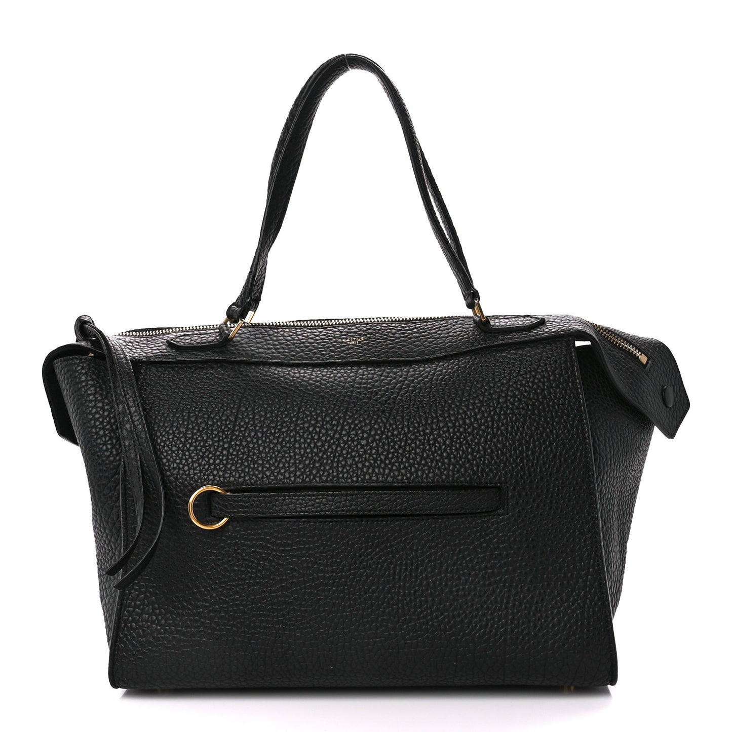 Bullhide Calfskin Medium Ring Bag Black