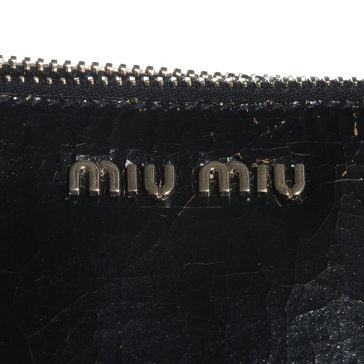 Miu Miu Leather Craquele Handbag Black 5 of 8