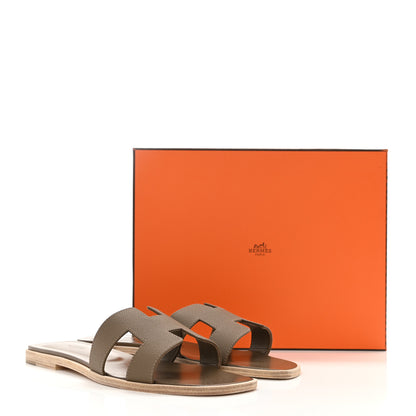 Hermes Epsom Oran Sandals 40 Etoupe 8 of 8