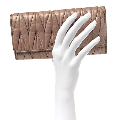 Miu Miu Nappa Lux Matelasse Flap Wallet Mughetto 2 of 10